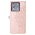 Калъф с капак за Xiaomi 13T / 13T Pro, Mandala, розов rose gold