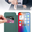 Калъф с капак за iPhone 16, RFID Wallet MagSafe CamShield, зелен