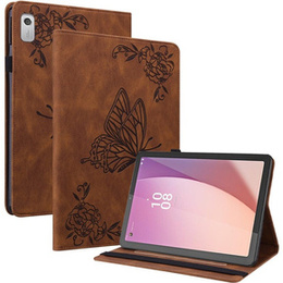 Калъф за Lenovo Tab M9, Butterfly, кафяв
