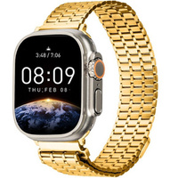 Стоманена гривна за Apple Watch 1/2/3/4/5/6/7/8/SE/ULTRA 42/44/45/49 MM - златен