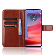 Калъф с капак за Motorola Edge 50 Pro, Crazy Horse Wallet, кафяв