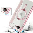 Калъф с капак за iPhone 16E, RFID Wallet MagSafe CamShield, розов