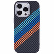 Калъфът за iPhone 16 Pro Max, Carbon Fiber MagSafe, тъмносин