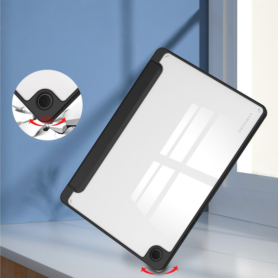 Калъф за Samsung Galaxy Tab A9+, Smartcase Hybrid, с място за стилус, черен