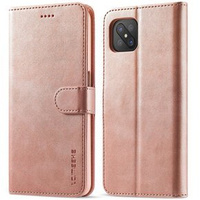 Калъф с капак за Oppo Reno 4 Z 5G, LC.IMEEKE, розов rose gold