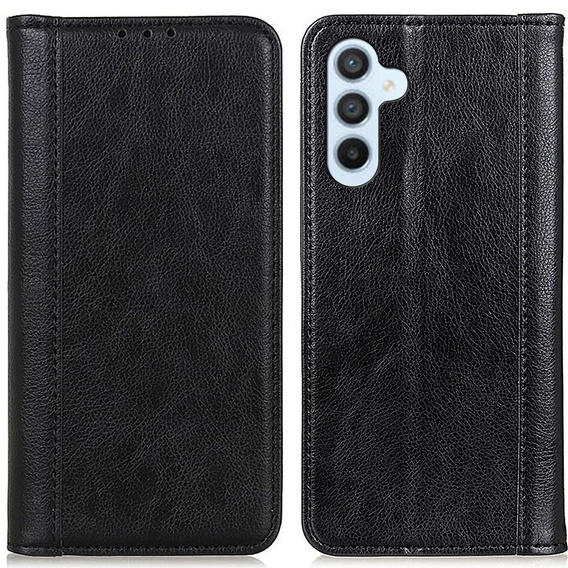 Калъфи за Samsung Galaxy S24, Wallet Litchi Leather, черен