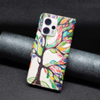 Калъф с капак за Motorola Moto G53 5G / G23 / G13, Wallet, tree of life, бял