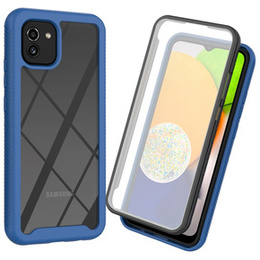 Калъф за Samsung Galaxy A03, Shockproof, с фолио, син