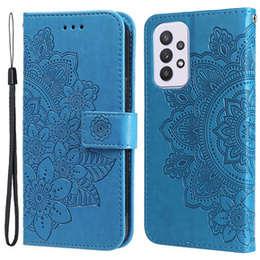 Калъф с капак за Samsung Galaxy A33 5G, Mandala Flower, син