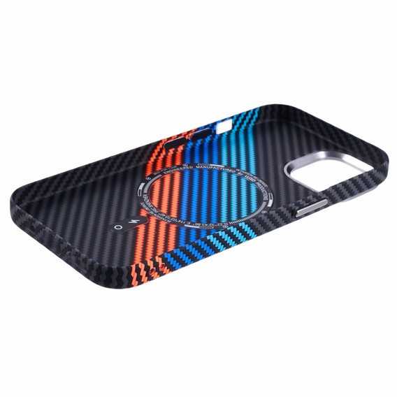 Калъфът за iPhone 14, Carbon Fiber MagSafe, тъмносин