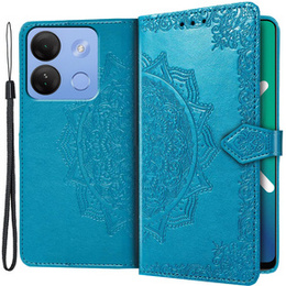Калъф с капак за Infinix Smart 7 HD 4G, Mandala, син