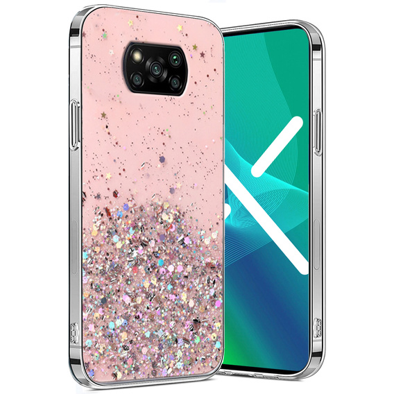 Калъфи за Xiaomi POCO X3 / X3 NFC, Glittery, розов