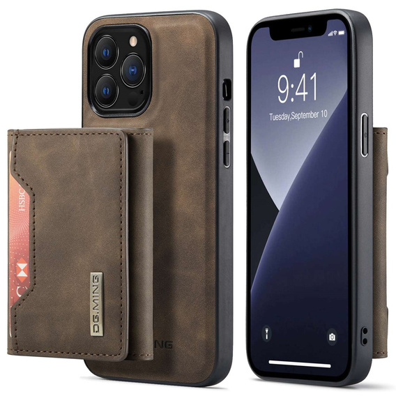 Калъфи за iPhone 14 Pro, DG.MING 2in1, кафе