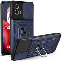 Брониран калъф за Motorola Moto G24 / G24 Power / G04, CamShield Slide, син