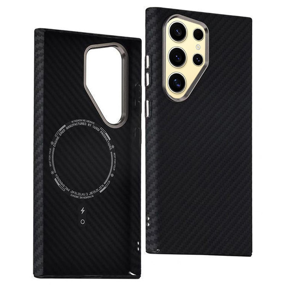 Калъфът за Samsung Galaxy S24 Ultra, Carbon Fiber MagSafe, черен