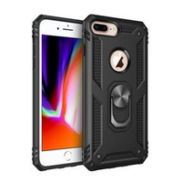 брониран калъф за iPhone 6+ / 6S+ / 7+ / 8+ Plus, Nox Case Ring, черен