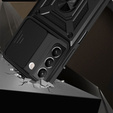 Брониран калъф за Samsung Galaxy S22 5G, CamShield Slide, черен