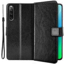 Калъф с капак за Sony Xperia 10 IV, Wallet, черен
