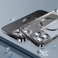 Калъф за iPhone 12 Pro, Electro MagSafe, черен + стъкло за екран