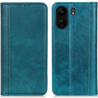 Калъфи за Xiaomi Redmi 13C / Poco C65, Wallet Litchi Leather, зелен