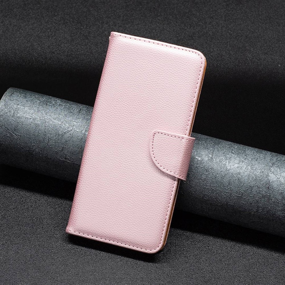 Калъф с капак за Samsung Galaxy M33 5G, Wallet Litchi Magnet, розов rose gold