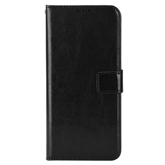 Калъф с капак за Oppo A17, Crazy Horse Wallet, черен