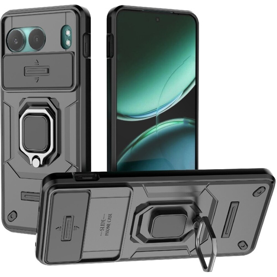 Калъф за OnePlus Nord 4, KickStand Camera Lens, черен