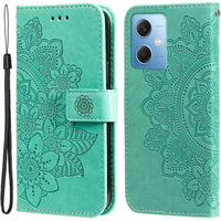 Калъф с капак за Xiaomi Redmi Note 12 5G / POCO X5 5G, Mandala Flower, зелен