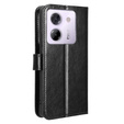 Калъф с капак за Xiaomi Poco M7 Pro 5G, Crazy Horse Wallet, черен