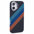 Калъфът за iPhone 16 Plus, Carbon Fiber MagSafe, тъмносин