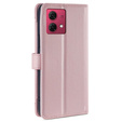 Калъф с капак за Motorola Moto G84 5G, Wallet Zipper Pocket, розов