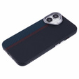 Калъфът за iPhone 16 Plus, Carbon Fiber MagSafe, черно / синьо