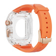 Силиконова каишка с калъф за Apple Watch 4/5/6/7/8/9/SE 44/45MM