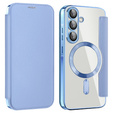 Калъф с капак за Samsung Galaxy A26, RFID Wallet MagSafe CamShield, син