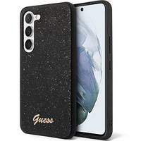 Калъфи GUESS за Galaxy S23, Glitter Script Hardcase, черен