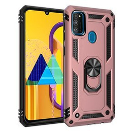 брониран калъф за Samsung Galaxy M21, Nox Case Ring, розов rose gold