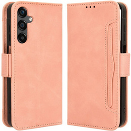 Калъф с капак за Samsung Galaxy M35, Card Slot, розов