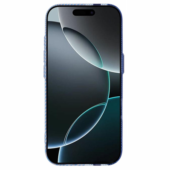 Калъфът за iPhone 16 Pro, Carbon Fiber MagSafe, син