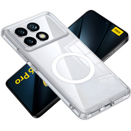Калъф за Xiaomi Poco F6 Pro, Fusion Hybrid, за MagSafe, прозрачен