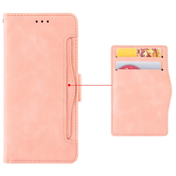 Калъф с капак за Xiaomi Redmi 14C / Xiaomi Poco C75, Card Slot, розов