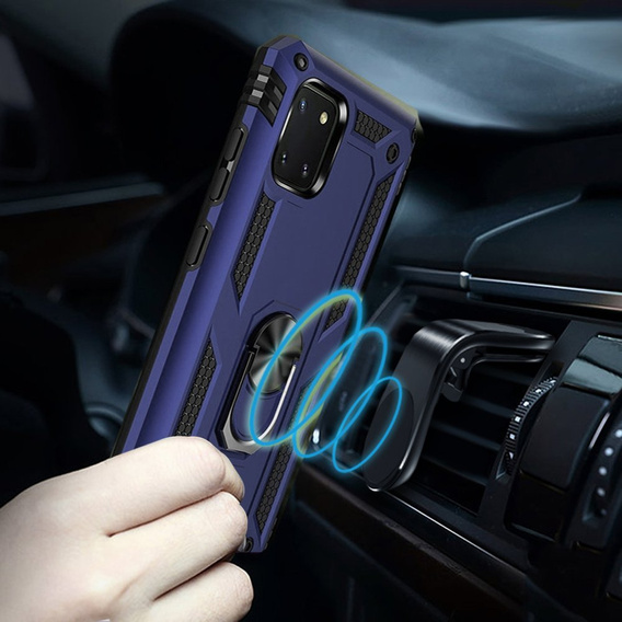 брониран калъф за Samsung Galaxy Note 10 Lite, Nox Case Ring, син