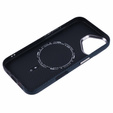 Калъфът за iPhone 16 Plus, Carbon Fiber MagSafe, черно / синьо
