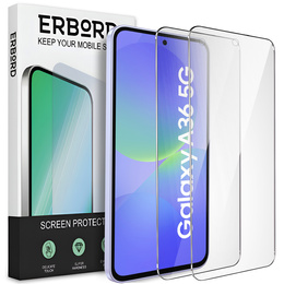 2x Закалено стъкло ERBORD 9H Hard Glass на екрана за Samsung Galaxy A36 5G