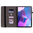 Калъф с капак за Lenovo Tab P12, flower, зелен