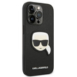 Калъфи Karl Lagerfeld за iPhone 14 Pro Max, Saffiano Karl's Head Patch, черен