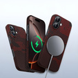 Калъфът iPhone 16 Plus, Aramid Fiber MagSafe, червен