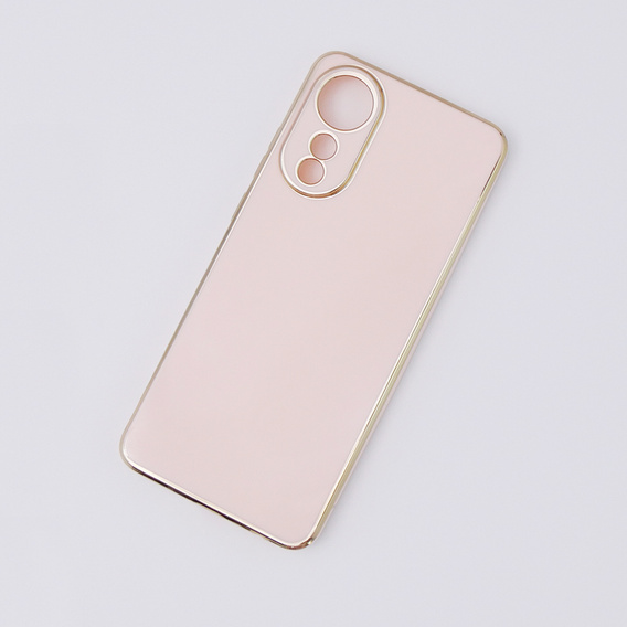 Калъф за Oppo A78 4G, Glamour CamShield, розов rose gold