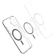 Калъфът MagSafe Spigen за iPhone 16 Plus, Ultra Hybrid, прозрачен / черен + 9H закалено стъкло