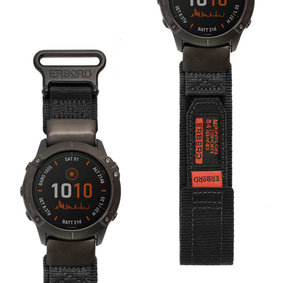 ERBORD MP84 Quickfit найлонова каишка за Garmin Fenix 5/6/6 PRO/7 Forerunner 965/955/945 (размер M/L)