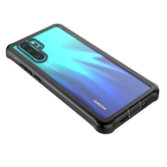 Калъф за Huawei P30 Pro, Shockproof, с фолио, черен